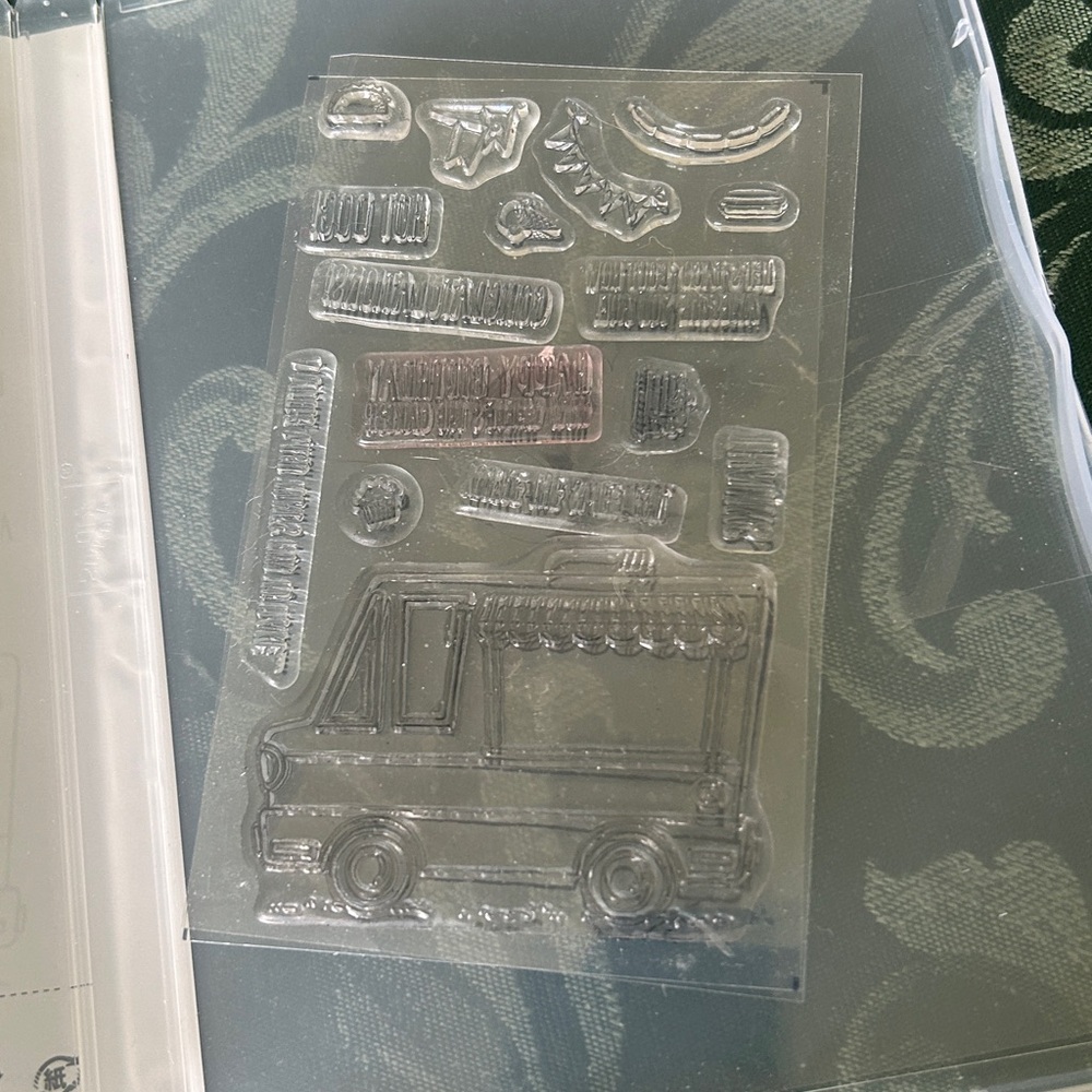 Stampin' Up! Tasty Trucks Stamp Set food truck ice cream tacos phrases & more - Picture 2 of 2